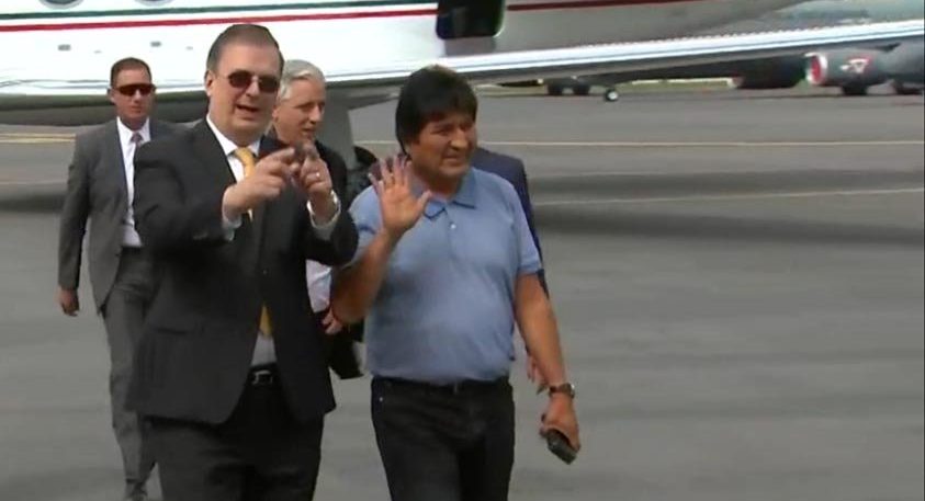 ebrard y evo morales