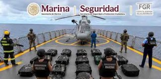 La Marina asegura 829 kilos de cocaína
